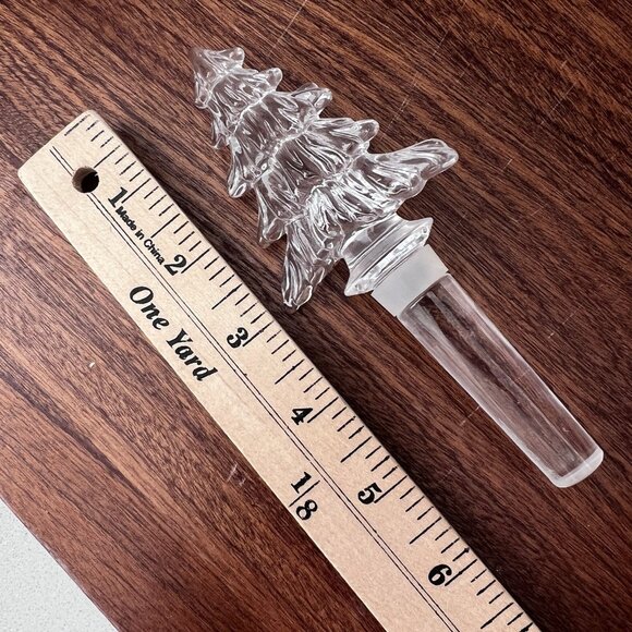 Mikasa Set of 3 Clear Glass Wine Bottle Stoppers Circle Bunch Grapes Xmas Tree - Picture 10 of 10